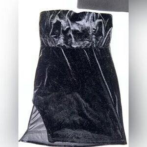 Black velvet dress